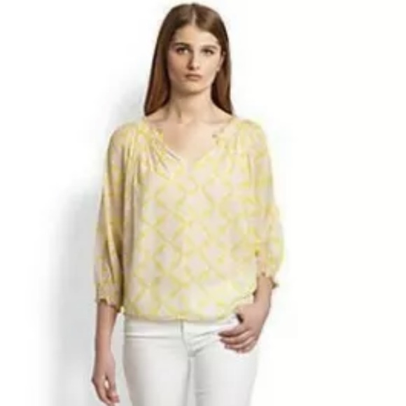 DVF Silk Blouse Top - Picture 1 of 8